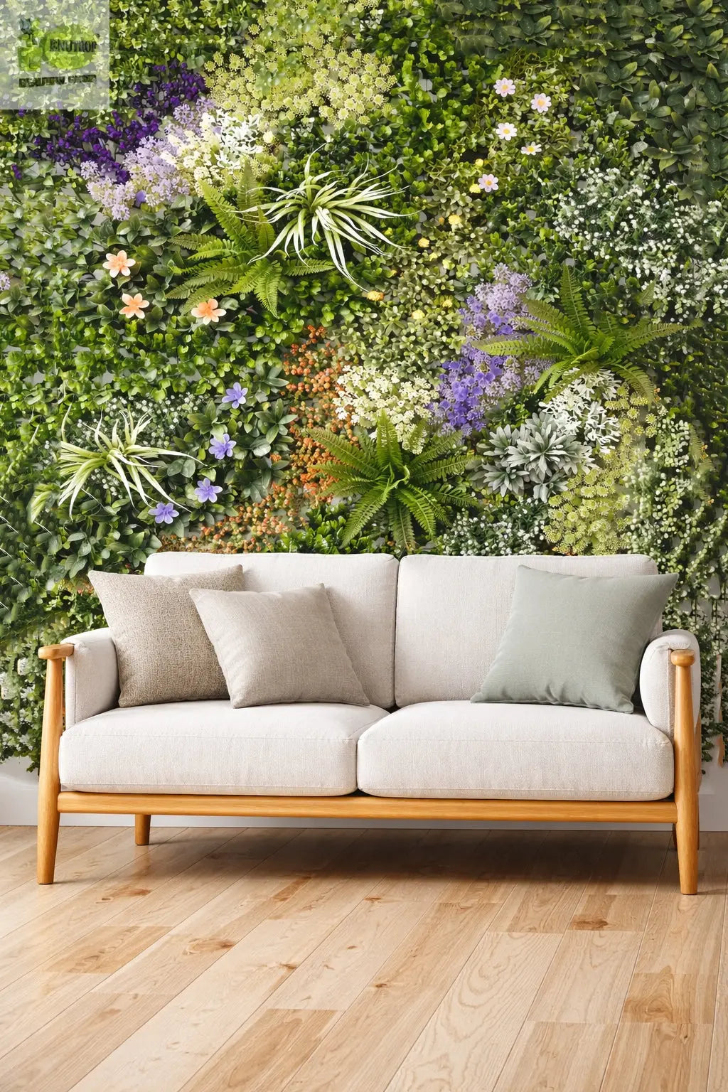 ENUTROF Artificial Vertical Garden Wall Panel(1*1 MTR) – Multicolour Floral Fake Living Wall for Home & Events ENUTROF