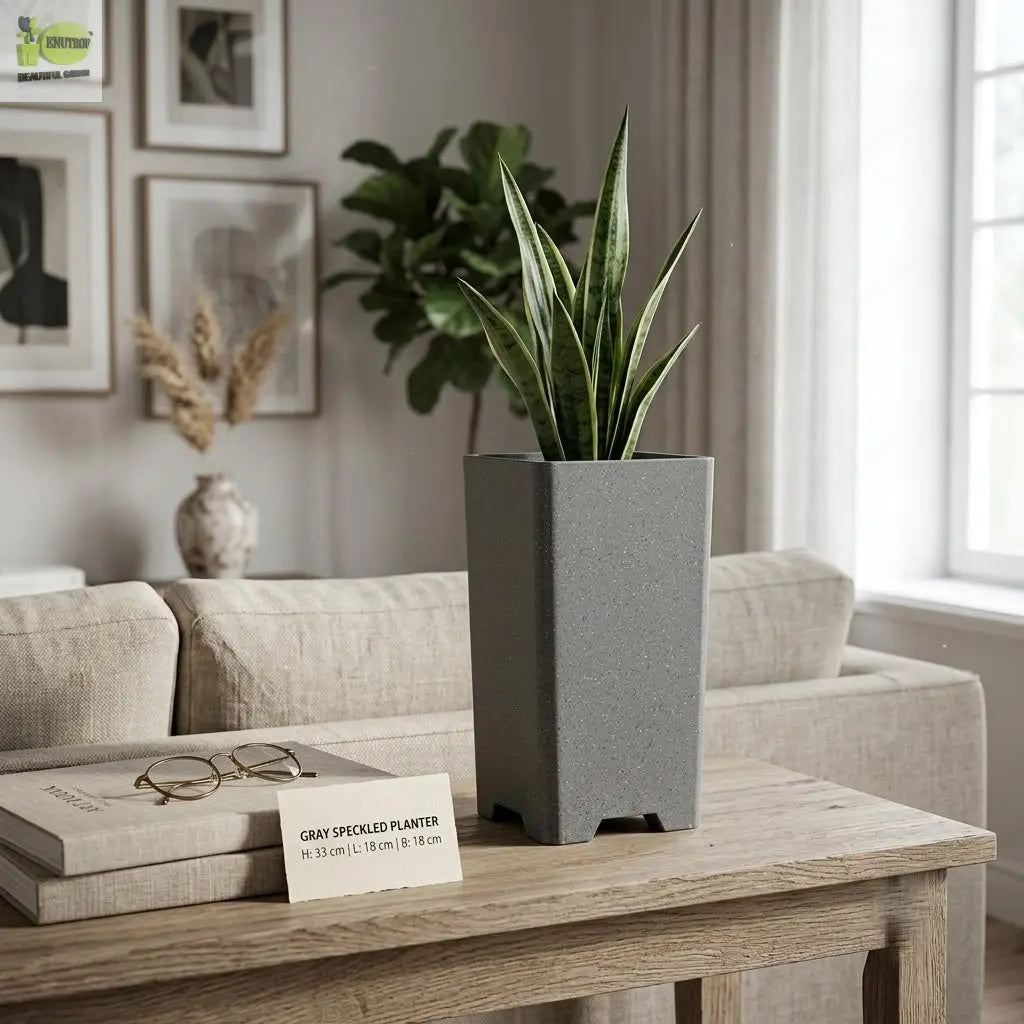 Elegant Tower Pot – Premium Decorative Plastic Planter for Indoor & Outdoor Use Enutrof Decor