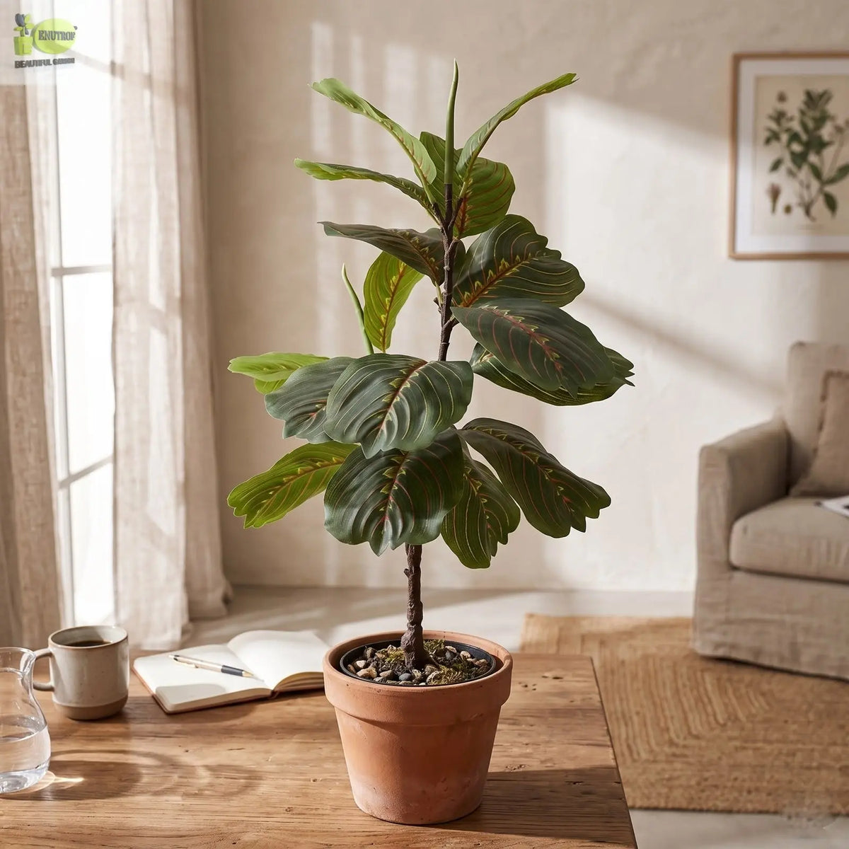 Garden Croton Artificial Plant | 78 cm with Pot Enutrof Decor