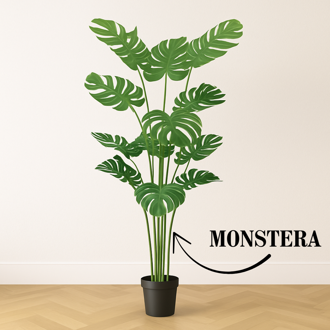 5 ft Artificial Monstera Plant | Realistic Tropical Indoor Décor Enutrof Decor