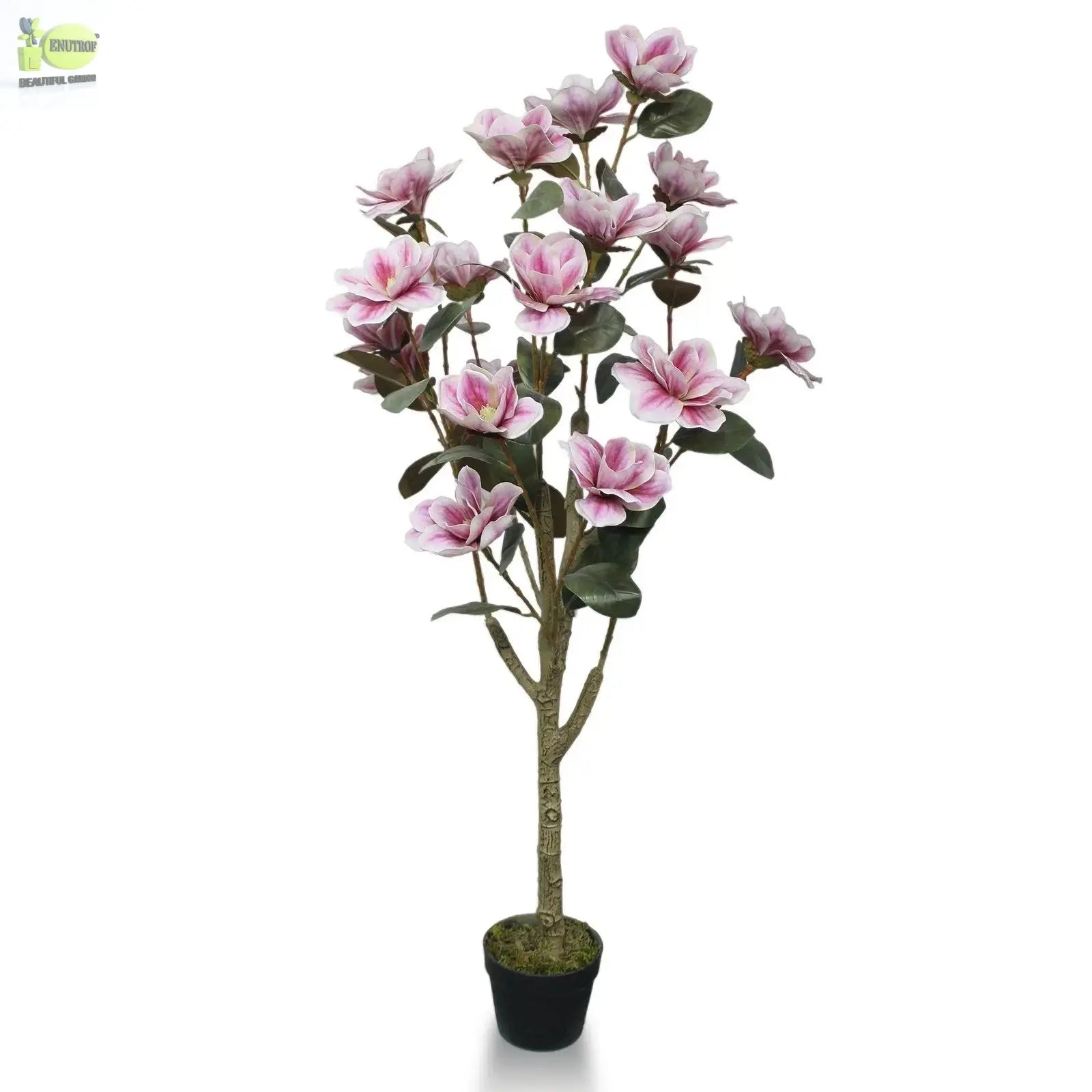 Mangolia Flower Tree Artificial Plants With Basic White Pot ||130cm Height My Store