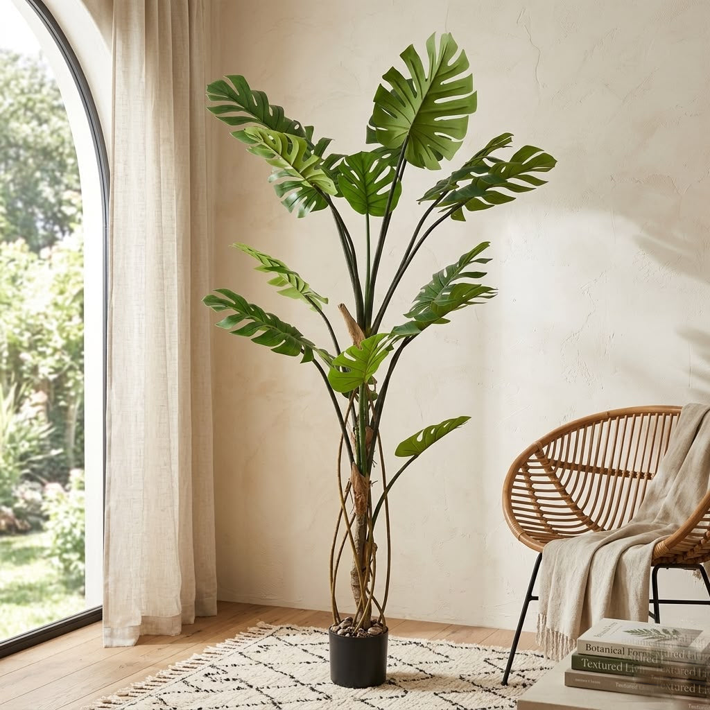 🌿 Monstera Artificial Tree | 175 cm Height Enutrof Decor