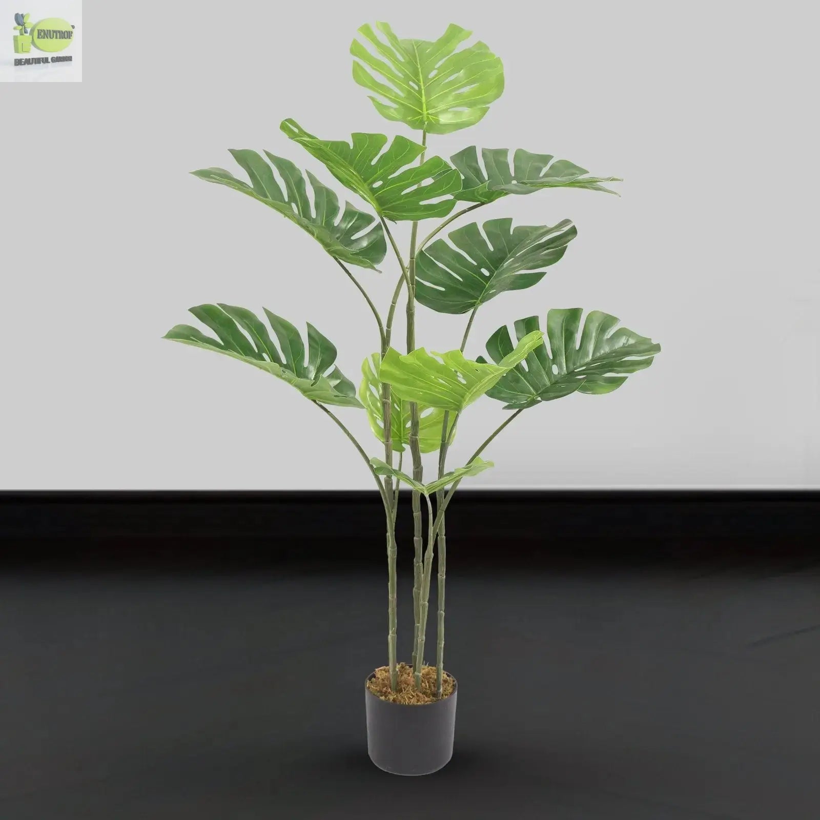 Artificial Monstera Plant Indoor With Basic White Pot || 120cm Height My Store