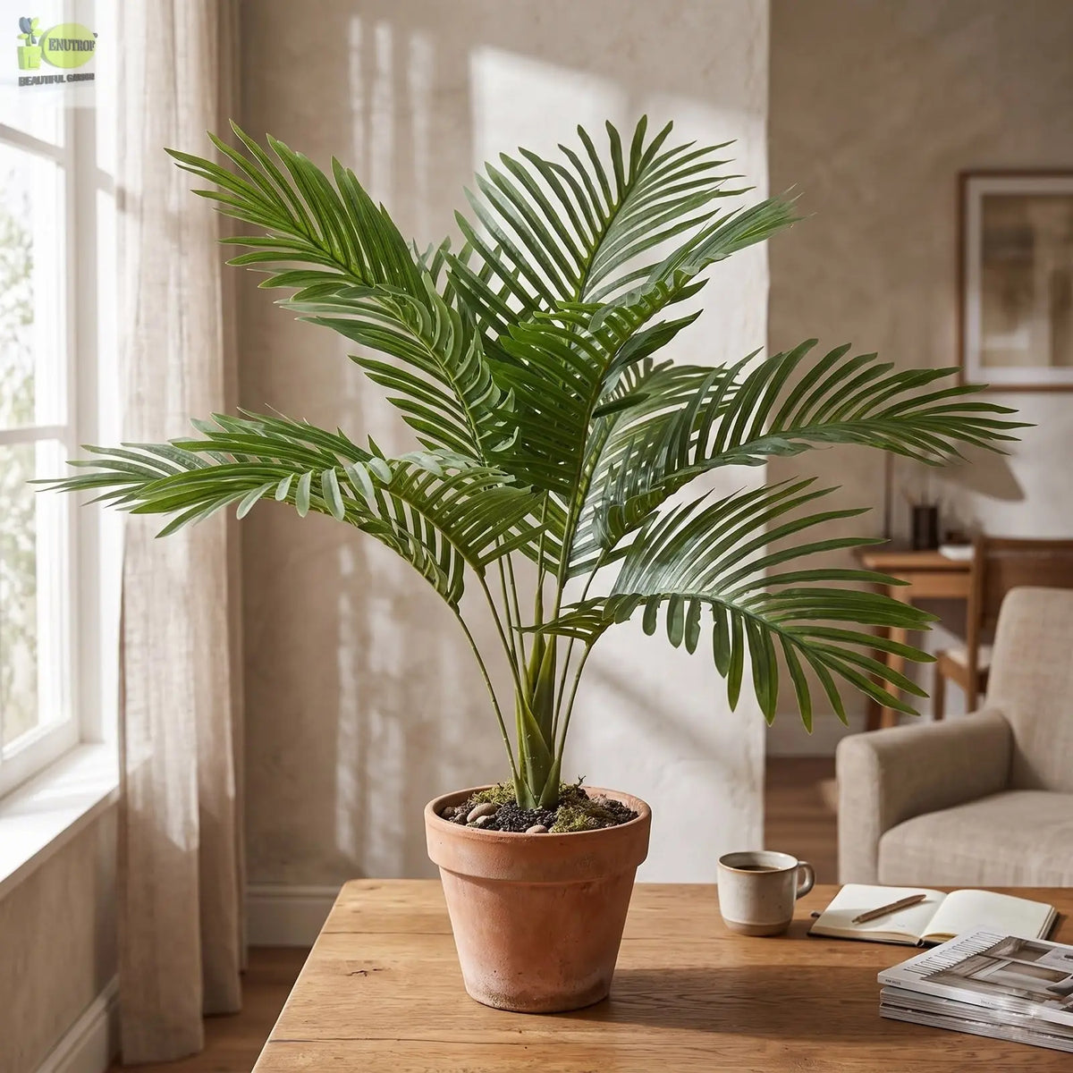 Palm Artificial Plant with Pot – 75cm Height Enutrof Decor