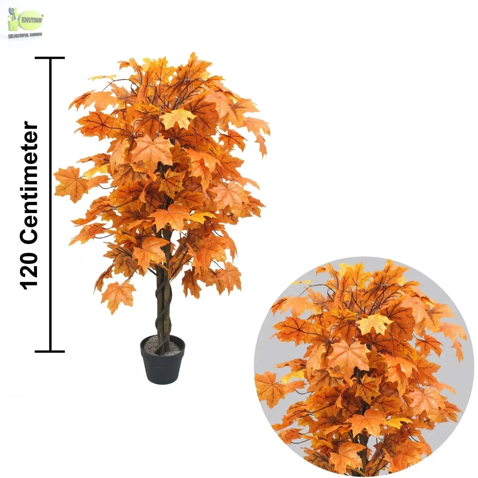 Phoenix Tree Plant Tall Artificial Plant With Basic White Pot || 120cm Height My Store