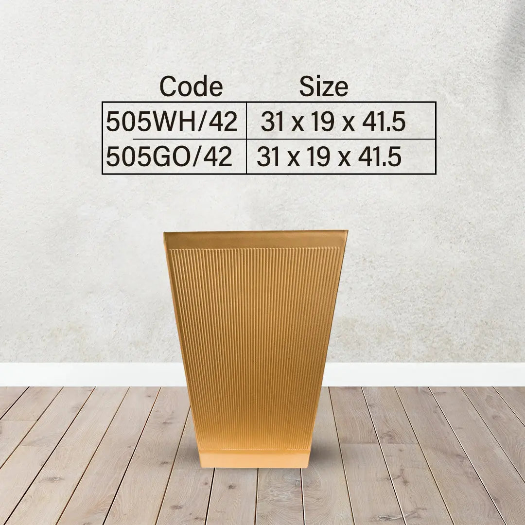 Striped Square Basin Planter Enutrof Decor
