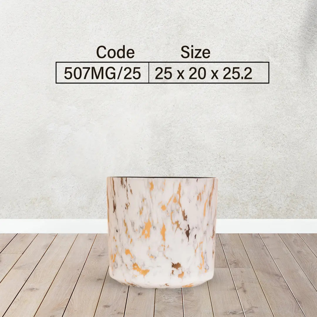Round Pan Barrel Pots Enutrof Decor