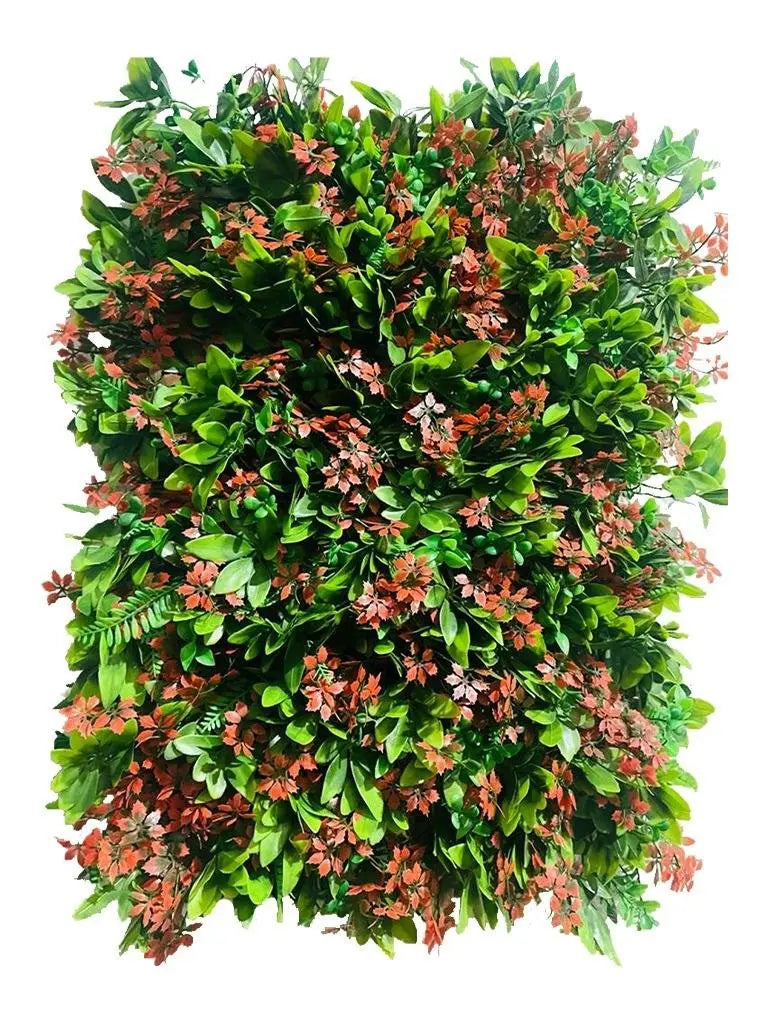 Artificial Wall Grass Red Ixora Azalea (40×60 cm) My Store