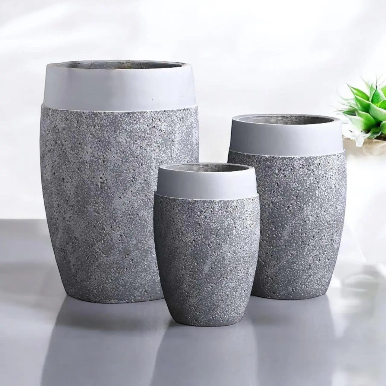 Dual Gray Fiber Pot My Store