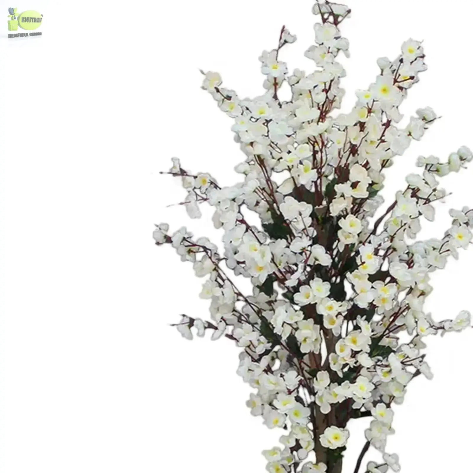 Winter Sweet Artificial Plant (120 cm) with White Planter My Store