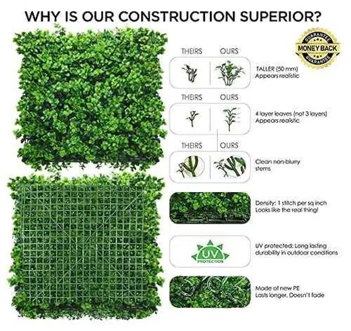 Artificial Vertical Grass: Vertical Wall Garden Size: 50cm x 50cm || No:55/13 My Store