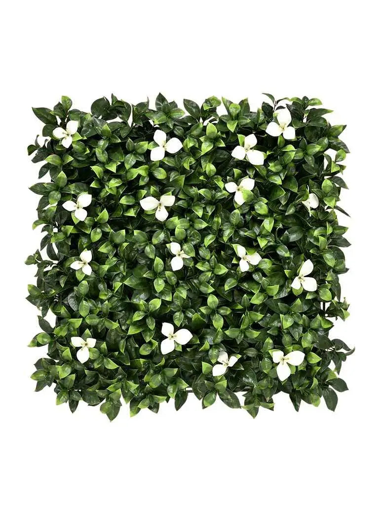 Artificial Vertical Grass With White Flowers Size: 50cm x 50cm || No:55/18 My Store