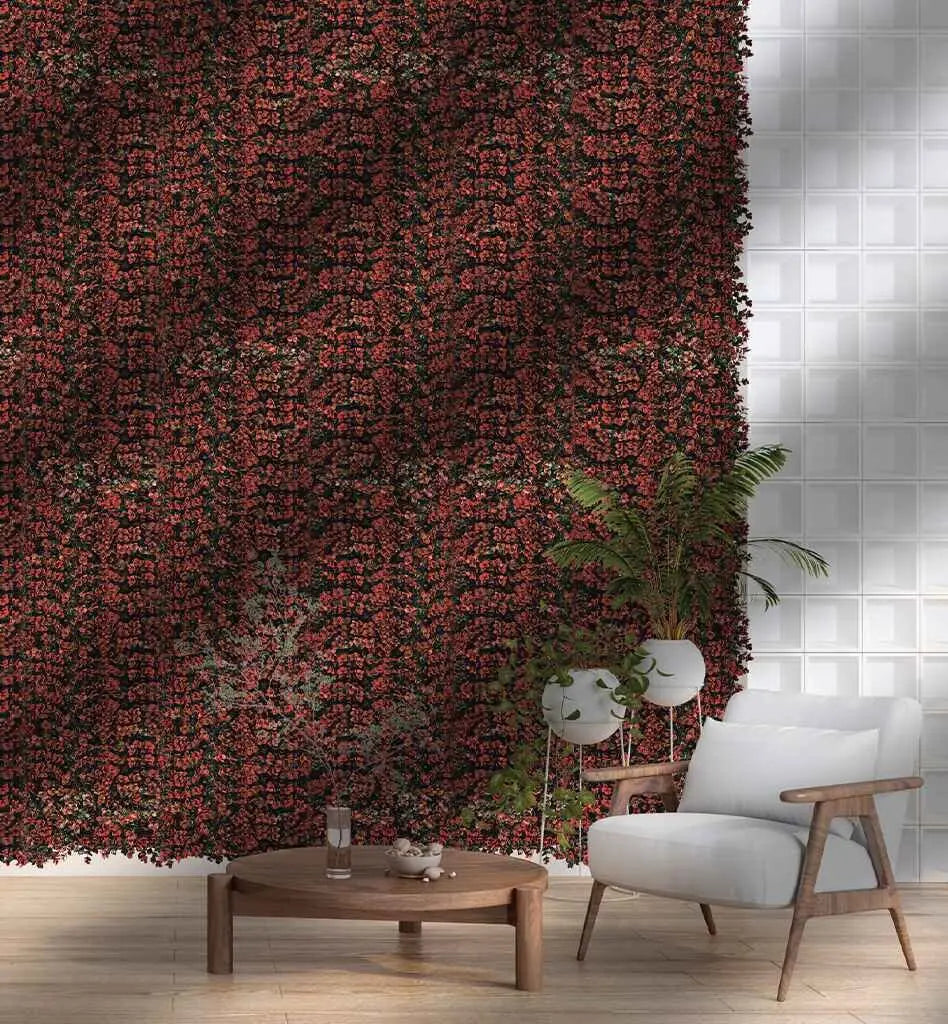 Indoor Vertical Wall Garden: Artificial Vertical Garden Size: 50cm x 50cm || No:55/19 My Store