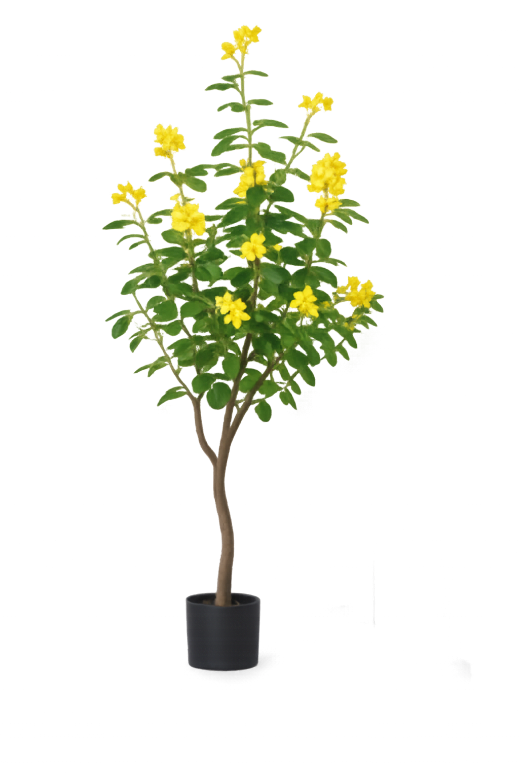 ENUTROF Artificial Golden Cassia Flowering Tree – 150cm Fake Yellow Blooming Plant for Home Decor ENUTROF