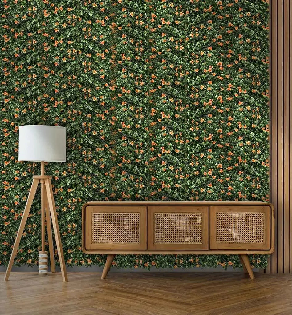 Artificial Vertical Wall Garden With Yellow Flowers Size: 50cm x 50cm || No:55/23 My Store