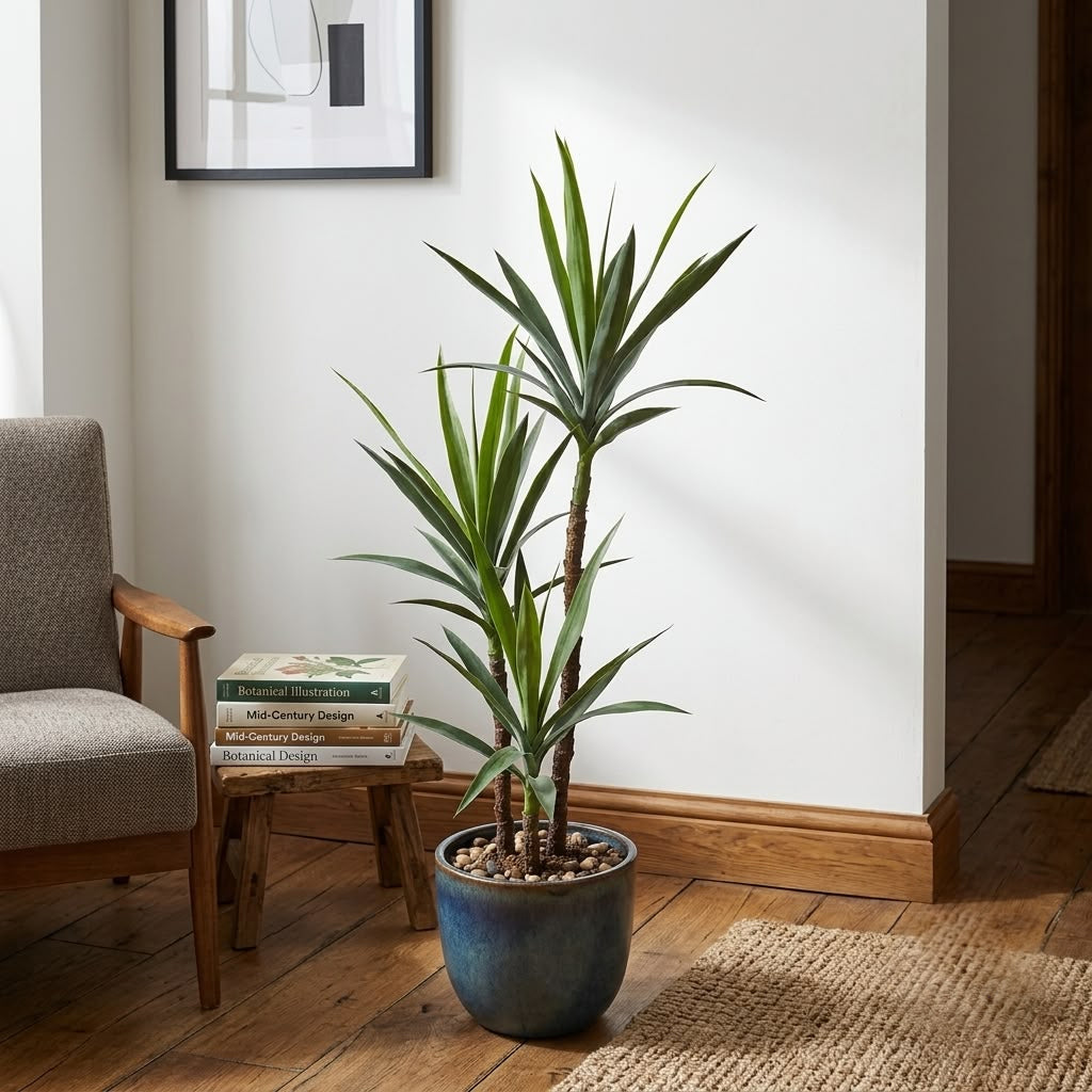 ENUTROF Artificial Dracaena Yucca Plant – 150cm Tall Sword-Leaf Fake Plant for Modern Decor ENUTROF