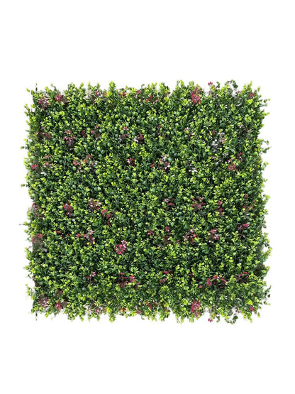 Artificial Wall Grass With Pink Flowers || Outdoor Vertical Garden wall || Size: 1mtr X 1mtr || No:11/10