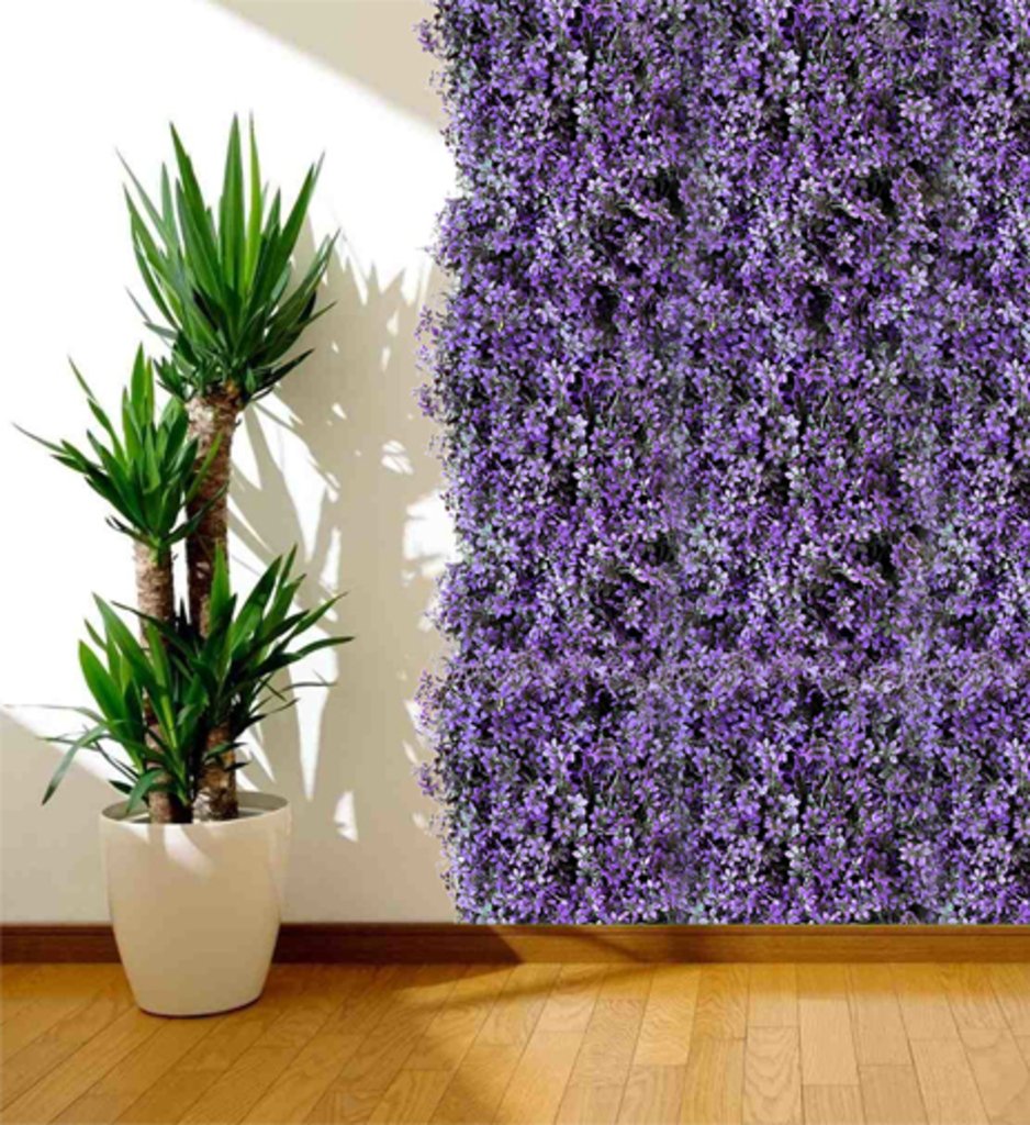 Blooming Purple Perennials Artificial Wall Grass || Vertical Garden Wall || Size:40cm x 60cm || 46/12