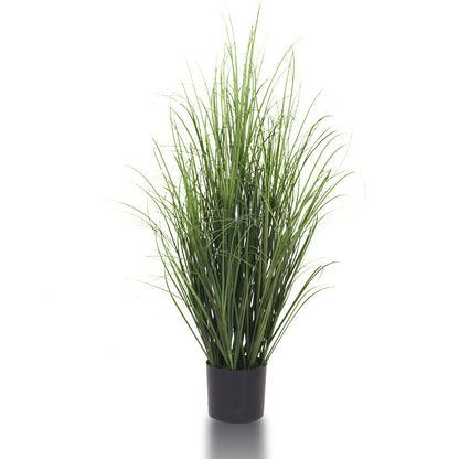 Onion grass Artificial plant With Basic White Pot || Size:80 CM Height