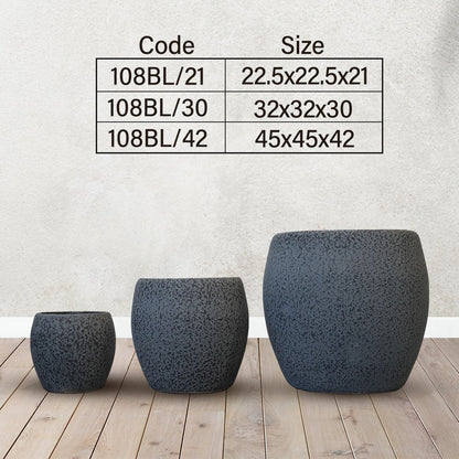 Black Dome Fiber Pot