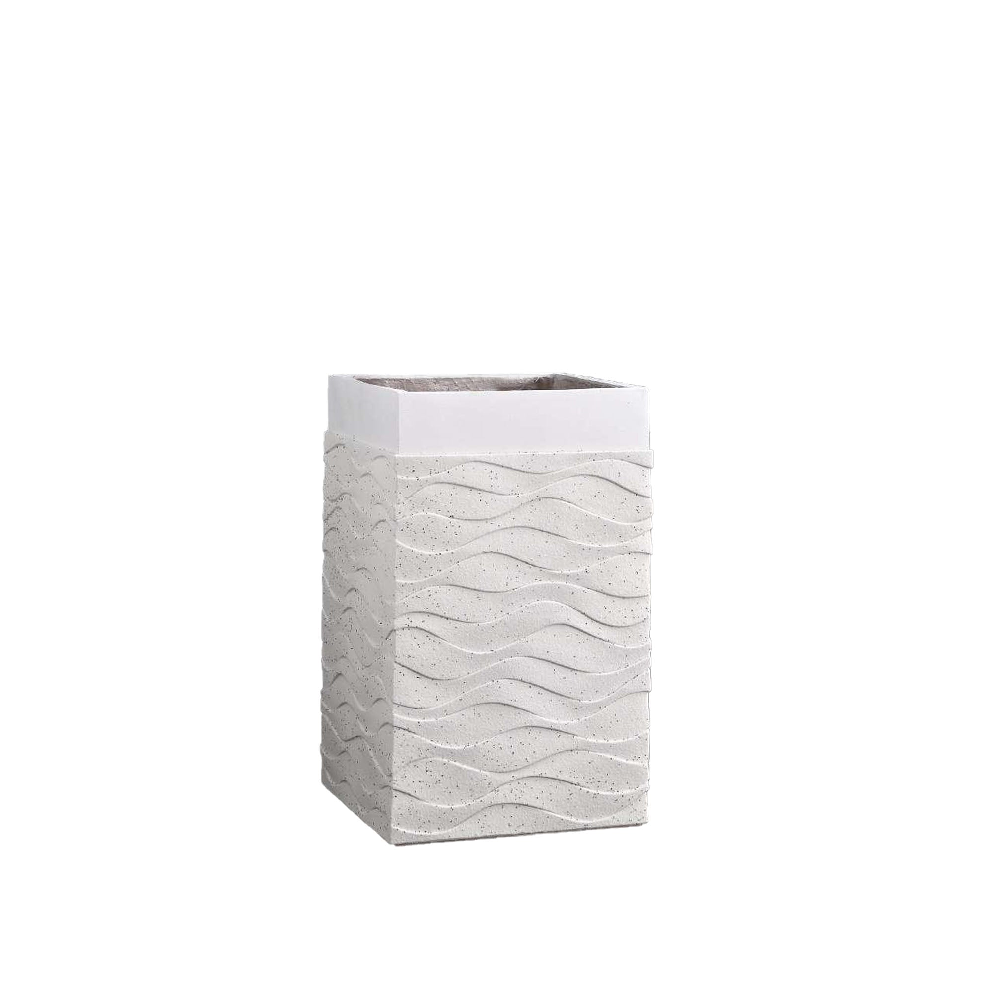 Enutrof Wave Square Textured Planter Enutrof Decor