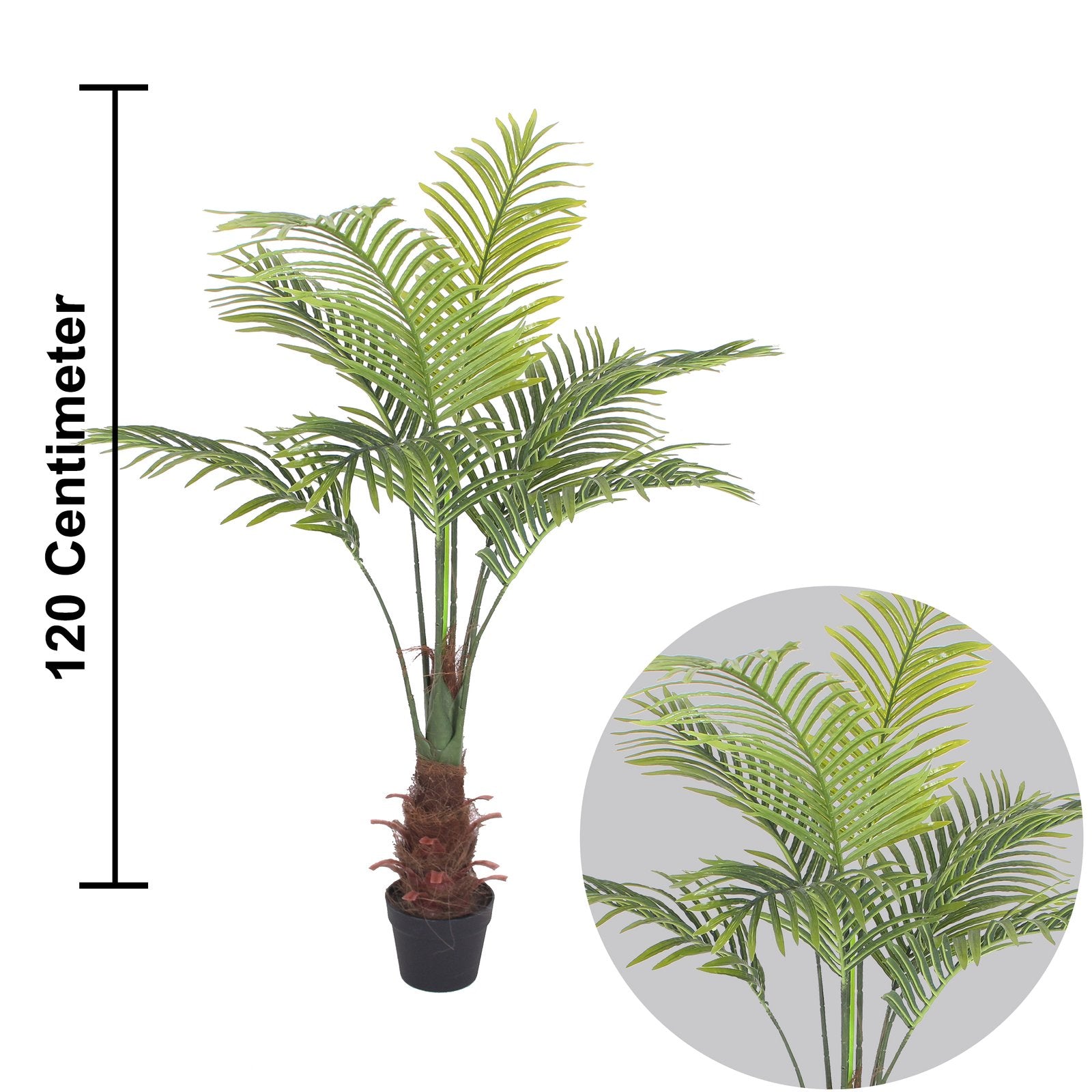 Palm Artificial plants With Basic White Pot || 120 Cm Height