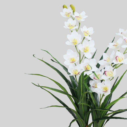 Orchid Artificial plant With Basic White Pot || 90 cm Height