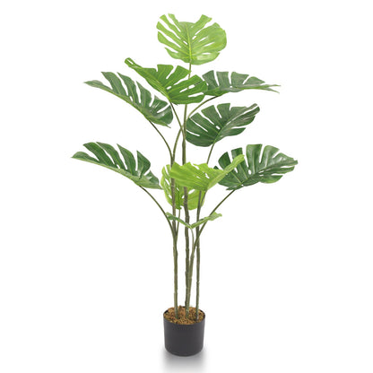 Artificial Monstera Plant Indoor With Basic White Pot || 120cm Height