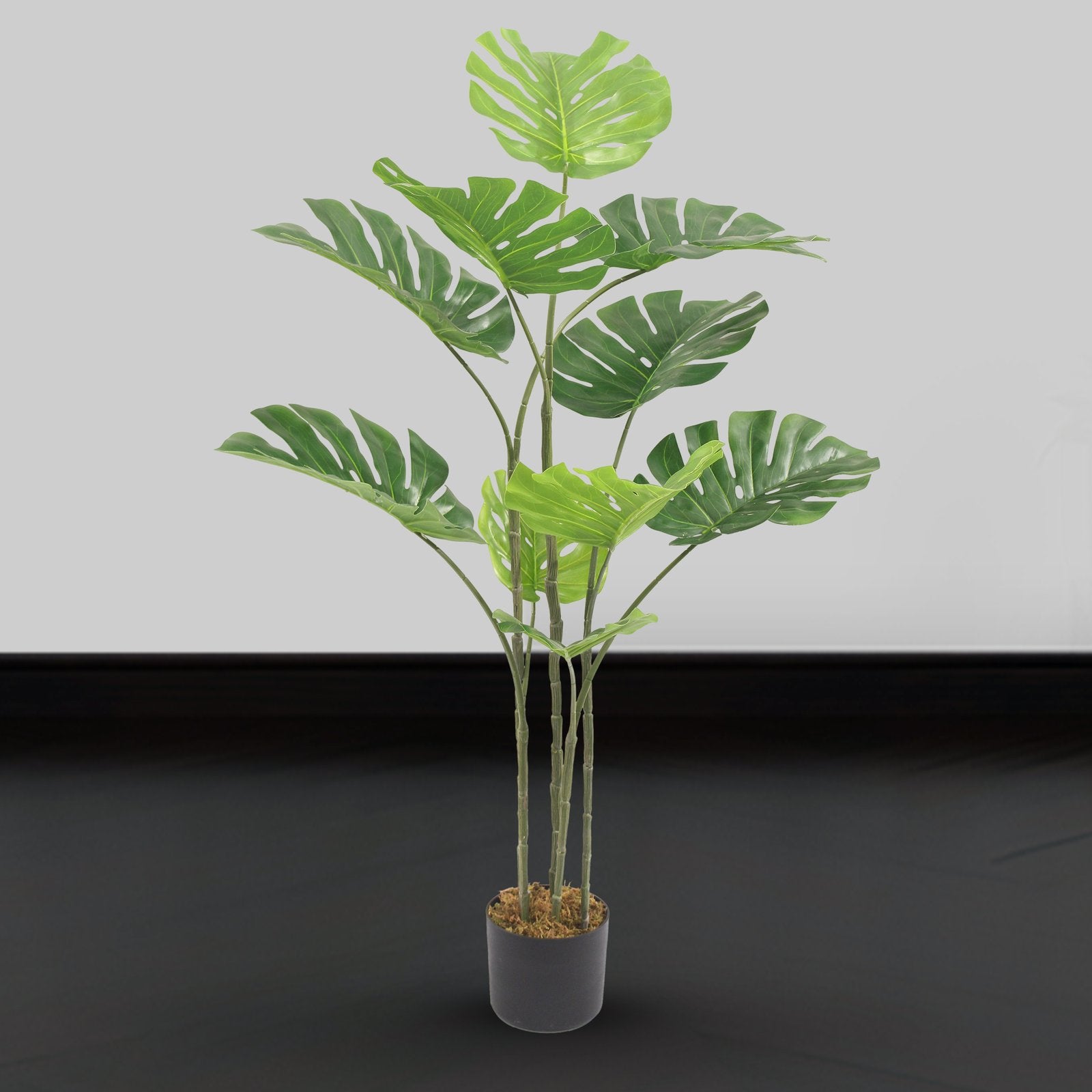 Artificial Monstera Plant Indoor With Basic White Pot || 120cm Height