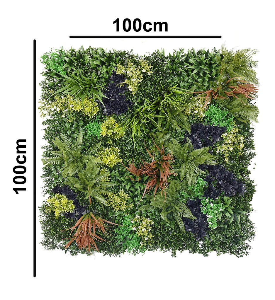 Artificial Vertical Wall Garden With Green Bush || Size: 1mtr X 1mtr || No:11/18