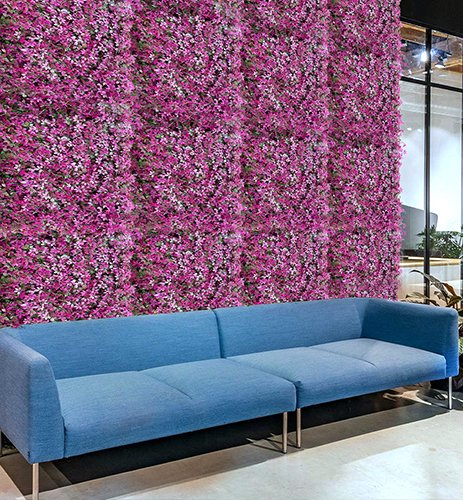 Pretty Pink Primrose Artificial Wall Grass || Vertical Garden Wall || Size:40cm x 60cm || 46/13