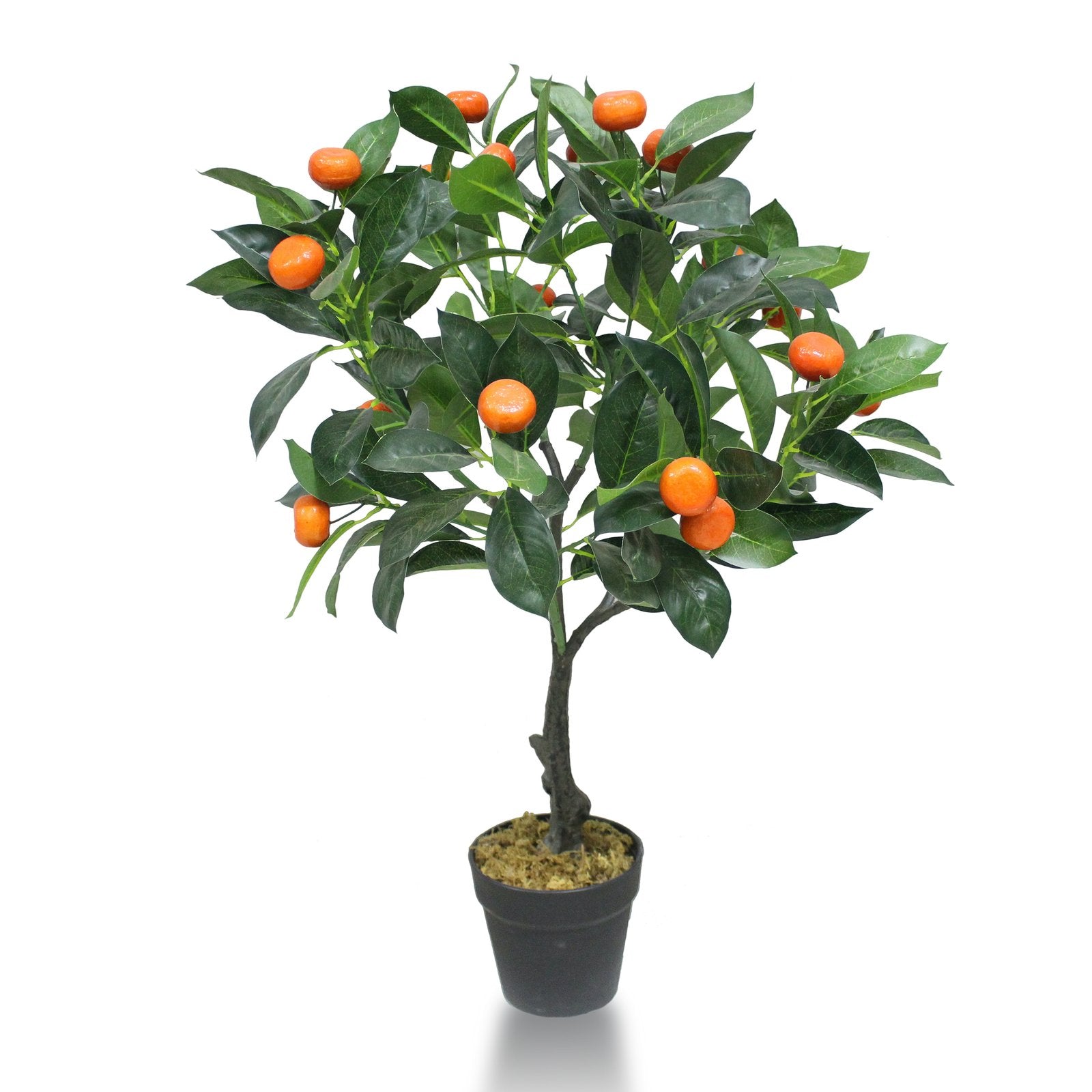 Orange Artificial Plants With Basic White Pot ||70 Cm Height