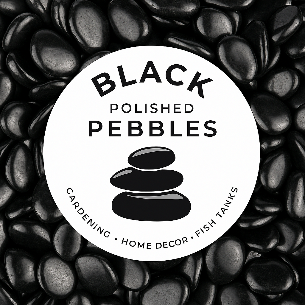 Black Polished Pebbles | Premium Glossy Decorative Stones (per kgs) Enutrof Decor
