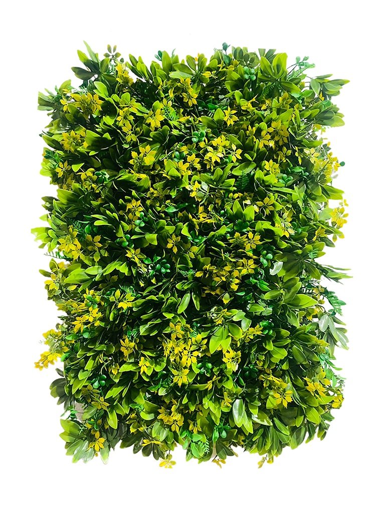 Artificial Wall Grass yellow Ixora Azalea (40×60 cm)