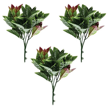 Petra Croton Artificial Green Bushes | Pack of 3