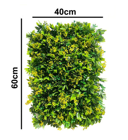 Artificial Wall Grass yellow Ixora Azalea (40×60 cm)