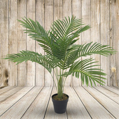 Palm Artificial Plants With Basic White Pot ||75cm Height