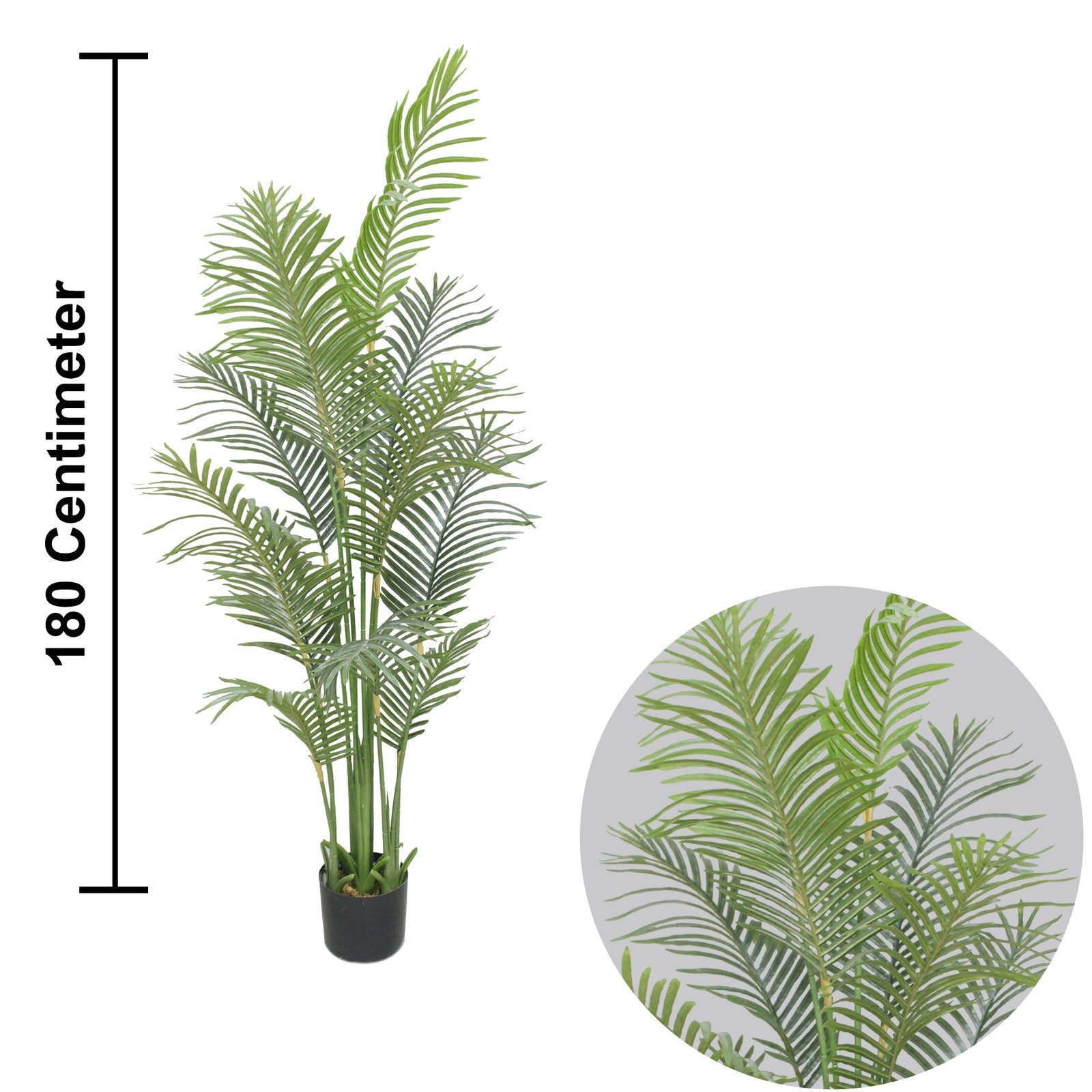 Palm Artificial Plant With Basic White Pot|| 180cm Height