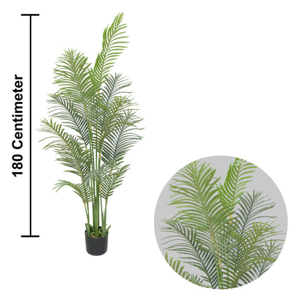 Palm Artificial Plant With Basic White Pot|| 180cm Height