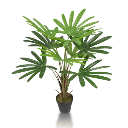 Finger Palm Artificial Plants With Basic White Pot ||80cm Height