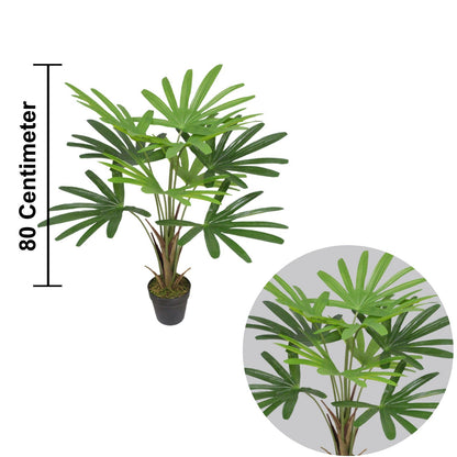 Finger Palm Artificial Plants With Basic White Pot ||80cm Height