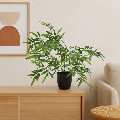 Premium Artificial Bamboo Plant With Pot (60cm) – Indoor Home Decor Enutrof Decor