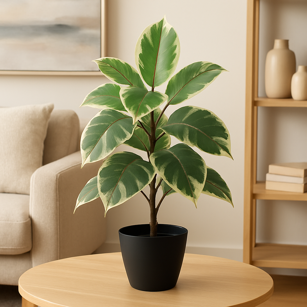 Indoor Rubber Plant Tree | 77 cm with Pot Enutrof Decor