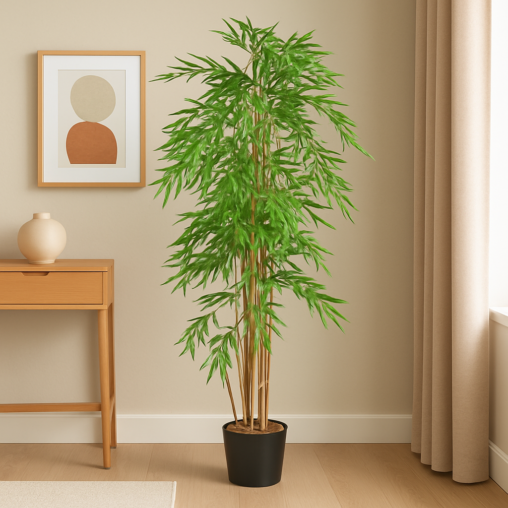 Peva Bamboo Artificial Plant – 180 CM | Indoor Green Bamboo Enutrof Decor