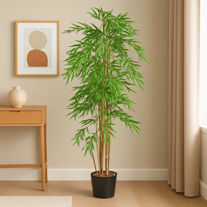 Peva Bamboo Artificial Plant – 180 CM | Indoor Green Bamboo Enutrof Decor