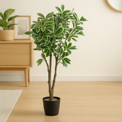 Artificial  Umbrella Plant with White Pot (100 cm Height) Enutrof Decor