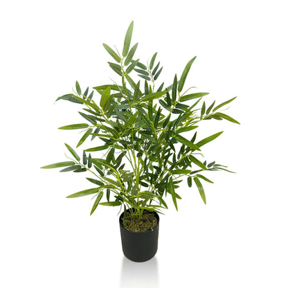 Bamboo Artificial Plant With Basic White Pot || 60cm Height