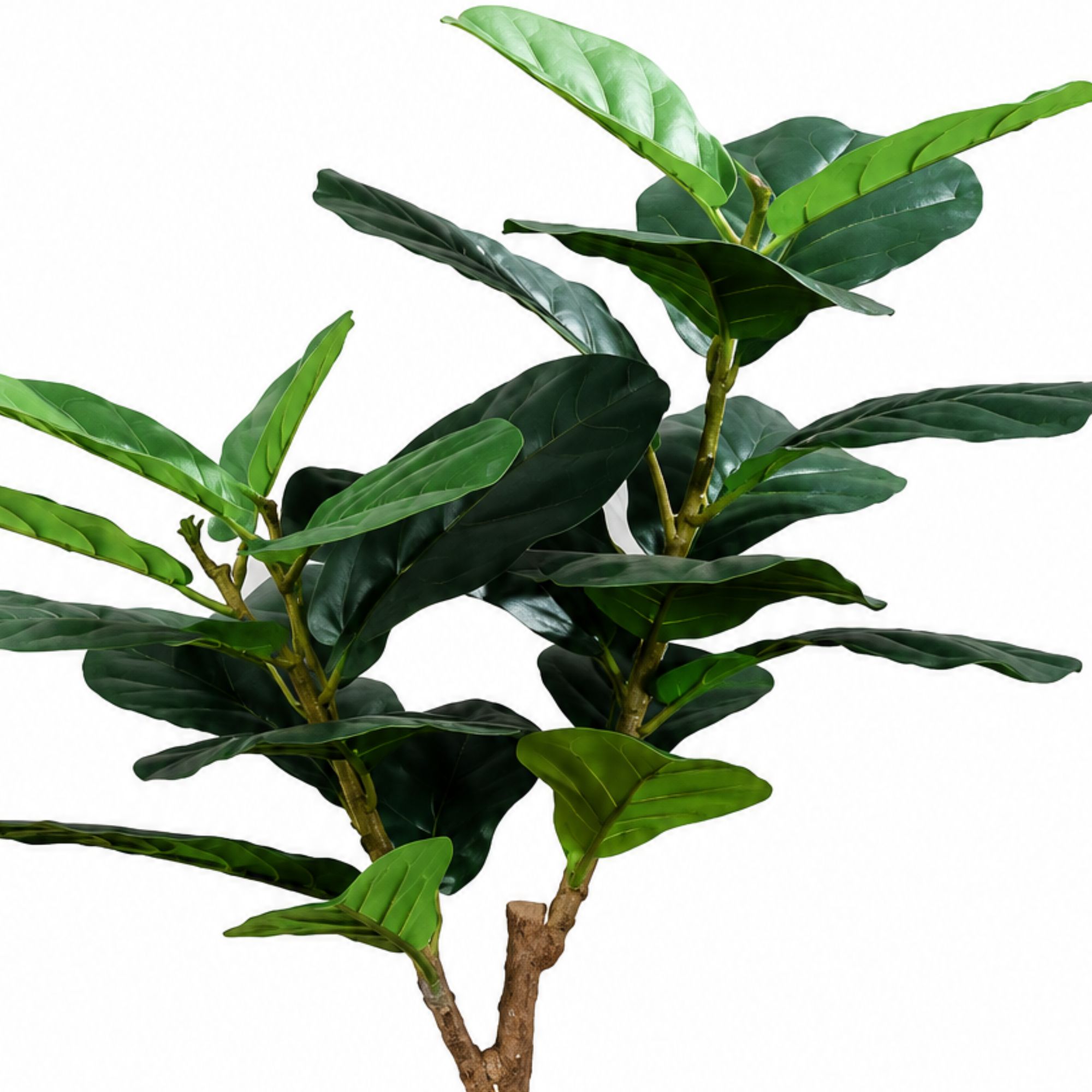 ENUTROF Artificial Rubber Tree Ficus Elastica – 120cm Fake Indoor Plant for Home Decor ENUTROF