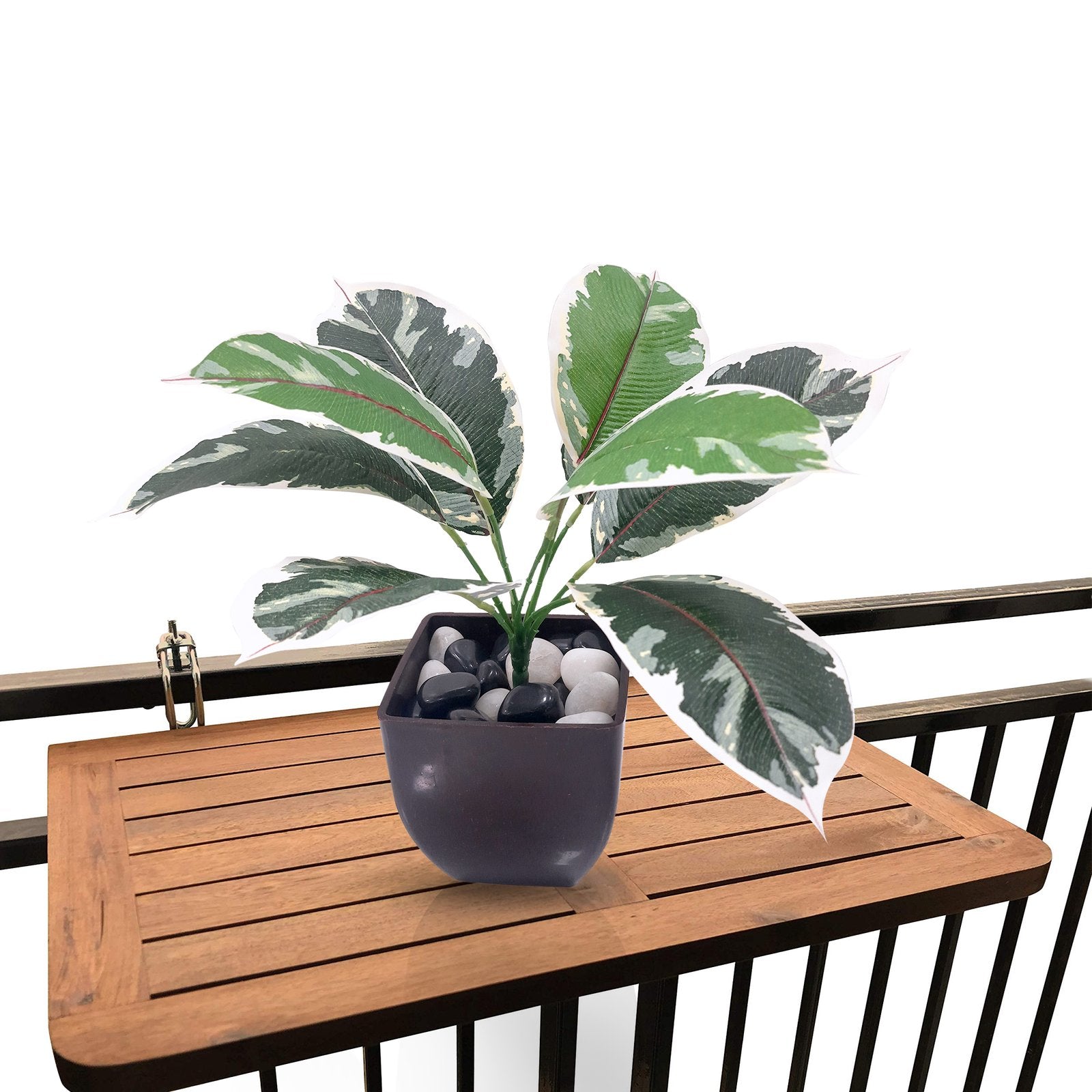 Petalshue Plant Real Touch Artificial With Basic Pot (Pack of 3) || Size:32 Cm|| Color: Green