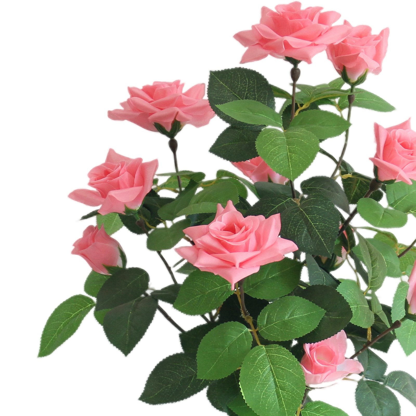 Beautiful Pink Rose Artificial Plants With Basic White Pot ||75cm Height